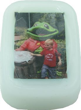 Photo in soap with pour soap